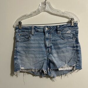 American Eagle High  Waisted Shortie Jean Shorts